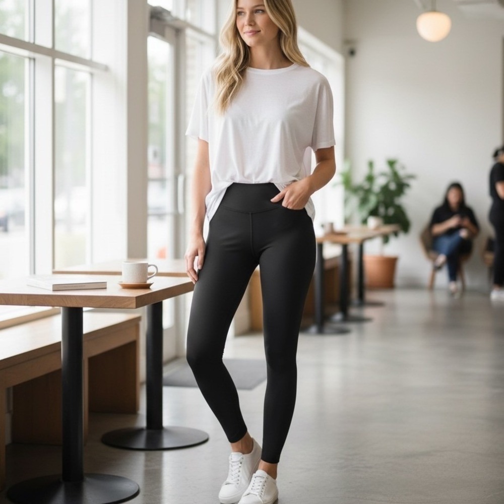Maurices NEW Ultra High Rise Leggings Long Black‎ Activewear Stretch Size Small